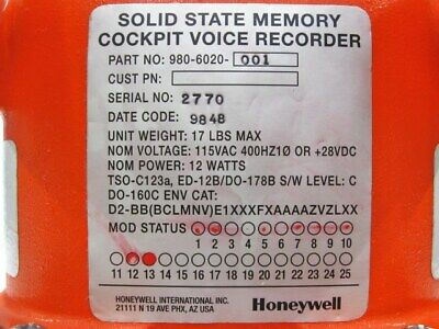 Honeywell 980-1234-567 Enhanced FDR